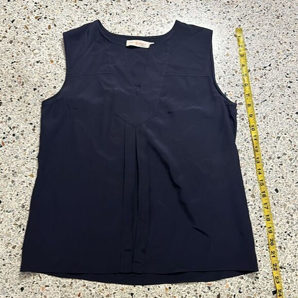 Tory Burch 100% silk navy blue shell tank blouse 4 - Picture 8 of 8